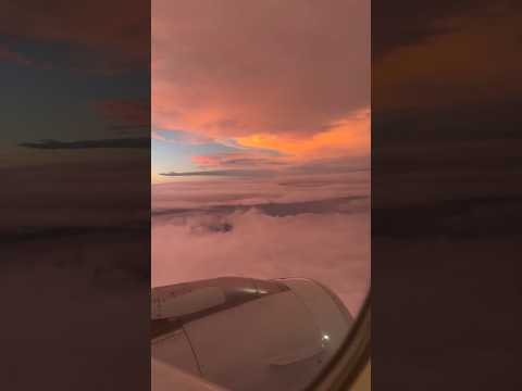 Sunset Flying To Atlantic City