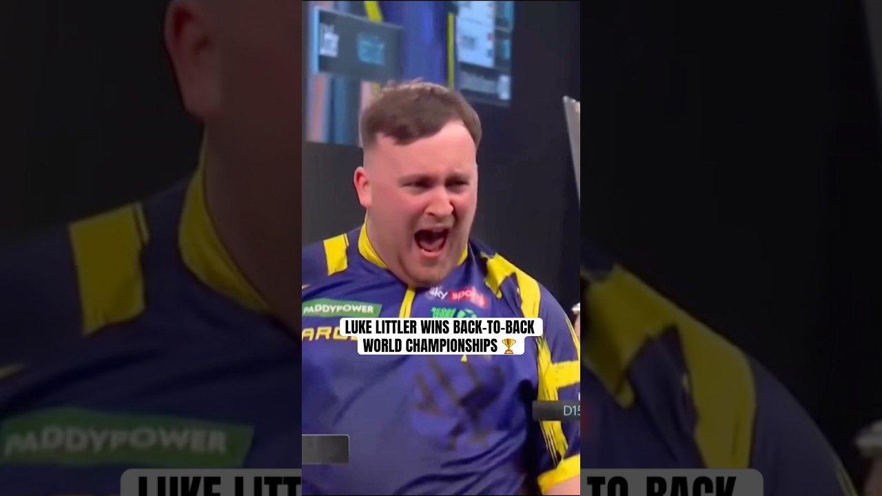 ⁣18-year-old Luke Littler wins world title AGAIN 🎯 (via @officialpdc)