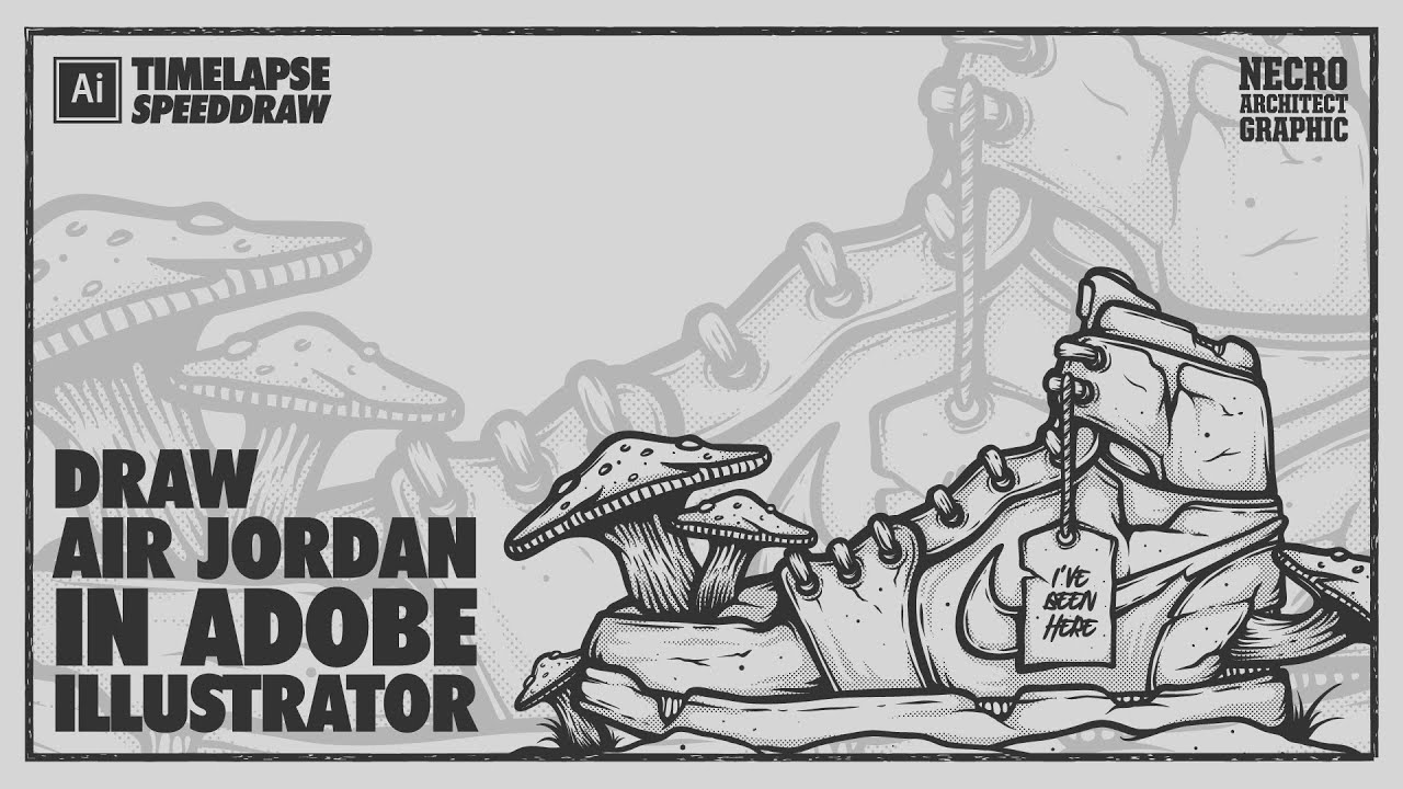 Draw Air Jordan in Adobe Illustrator Timelapse Speed Draw YouTube