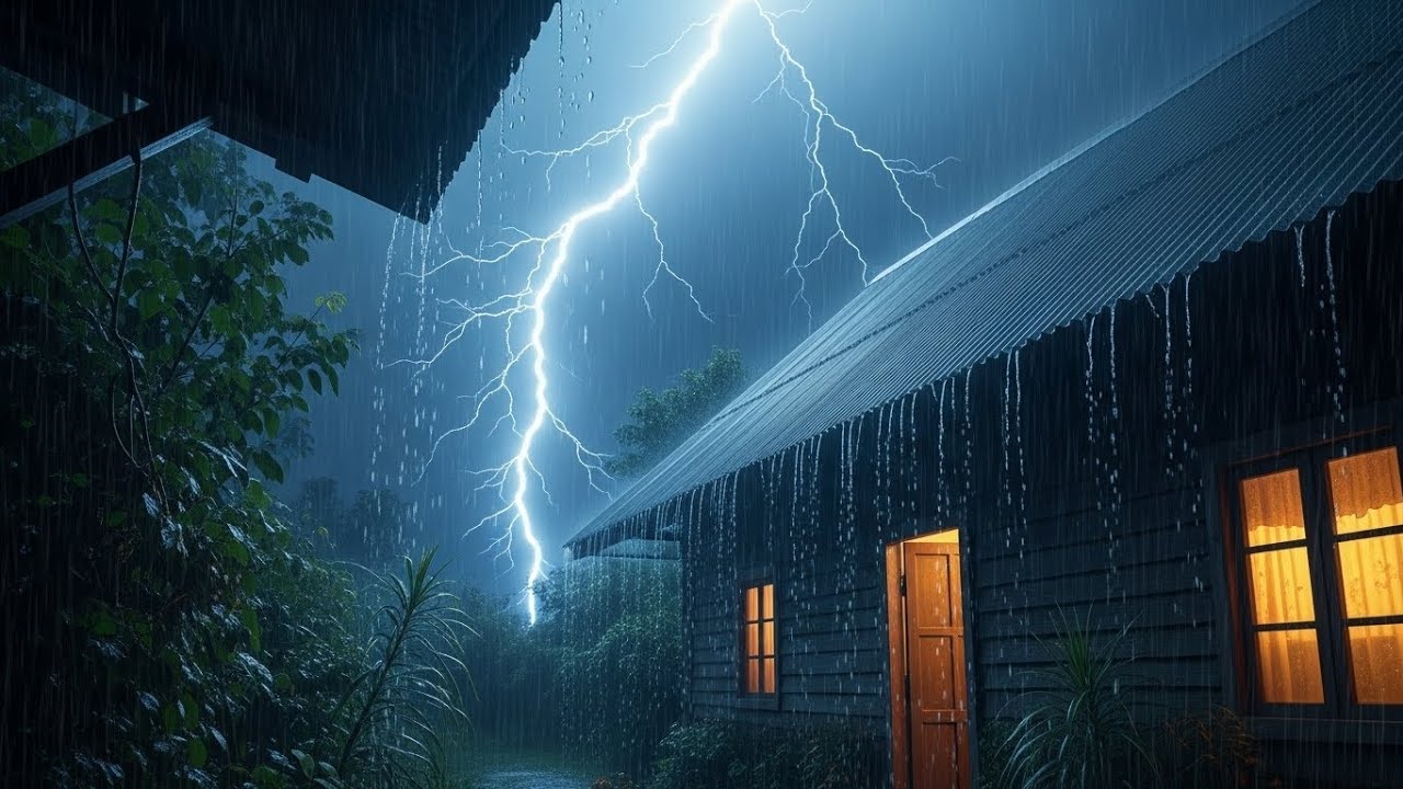 Rainstorm on Tin Roof 🌧️ Sleep, Relax & Calm Your Mind with Natural Rain #19