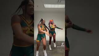 Bianca Belair And Naomi Dancing