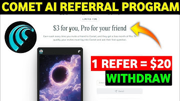 Comet Refer and Earn✅️| How to Withdraw in Comet | how to refer and earn in comet browser | comet ai