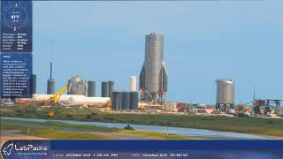 SpaceX Starship assembly 24h timelapse 2020-10-02