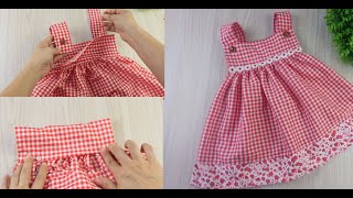 Hice este vestido para niña con medio metro de tela