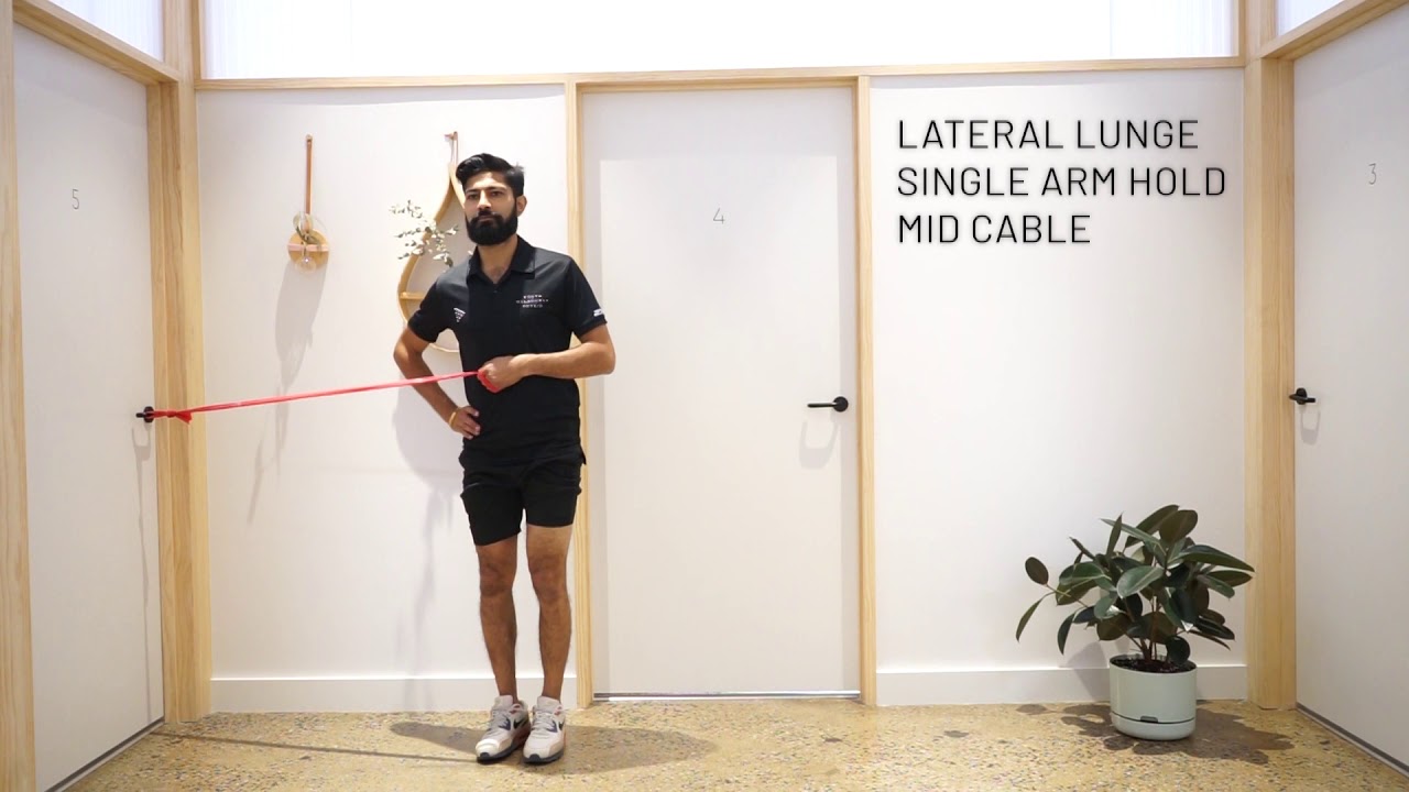 Lateral Lunge, Single Arm + Mid Cable Hold YouTube