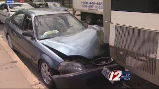 Car Hits RIPTA Bus In Providence