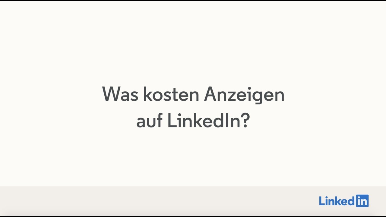 Was kosten Anzeigen auf LinkedIn?