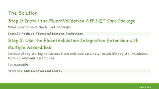 How to Register FluentValidation Validators from Multiple Assemblies in .NET Core