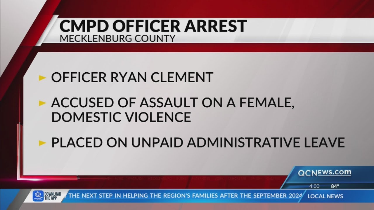Charlotte officer faces assault, domestic violence charges - YouTube