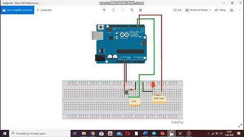 proteus ile ardunio üzerinden buton kullanımı ve led çalıştırma #1