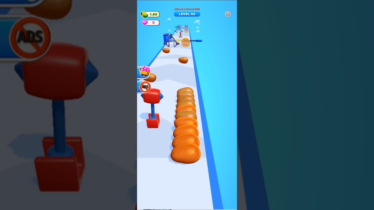 🍟खेल potato Rush Stage-63 Android Game strategy video #gameplay@marblerun-asmr