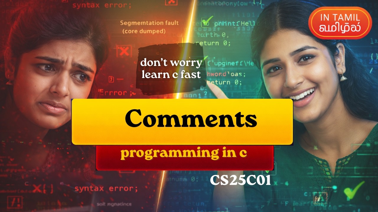Comments in C Programming Explained in Tamil | Anna University - YouTube