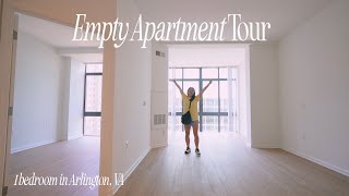 Empty Apartment Tour: My 1-bedroom 805 sq ft apartment in Arlington, VA, rent $$$ & initial plans!