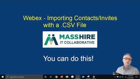 Webex   Import Contacts for Training and Events
