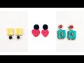 Girls fashion...! Fabric earrings ||Easy-Diy fabric earrings//Stylish fabric earrings....!!!!