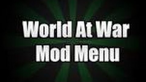 How to get a World At War CFG mod menu PS3
