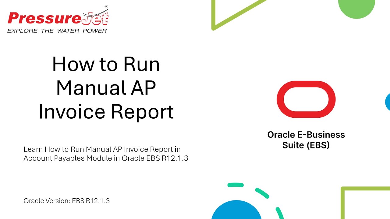 How to Run Manual AP Invoice Report | Oracle EBS R12 - YouTube