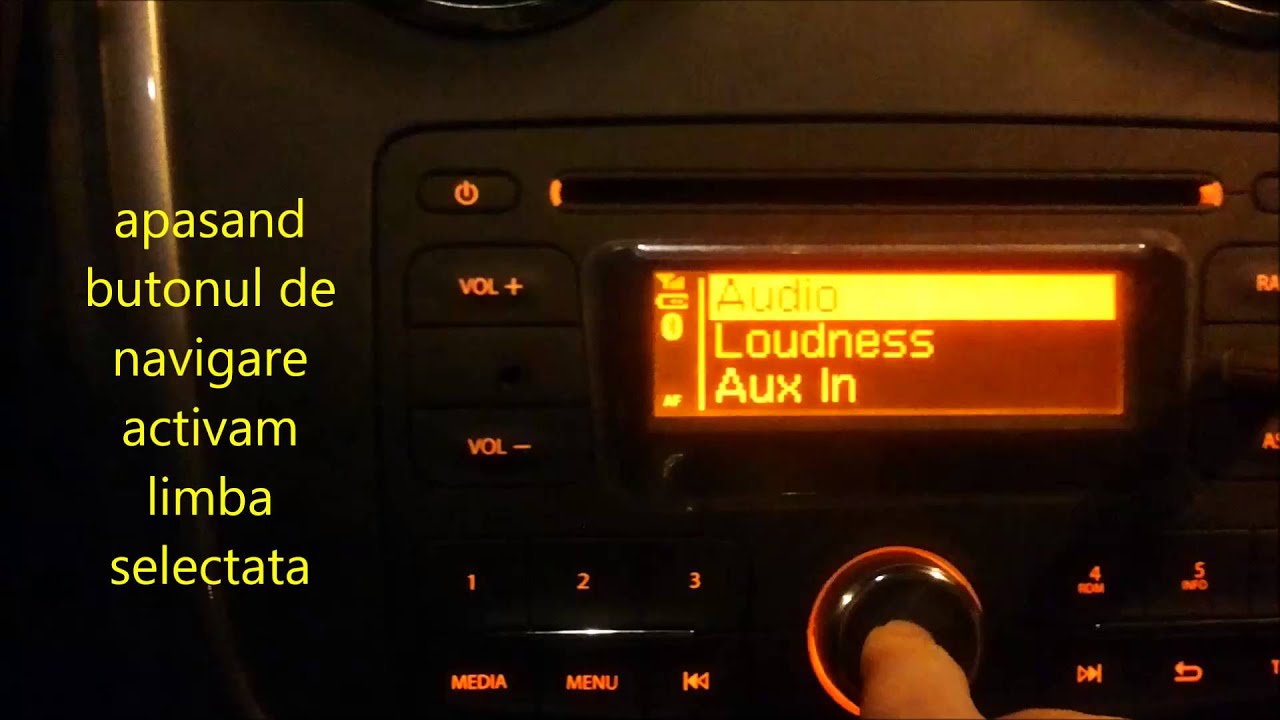 tutorial selectare limba media pe Dacia Logan 2 -how to select radio