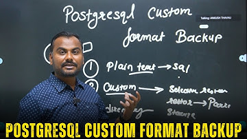 PostgreSQL Custom Format Backup Explained by Ankush Sir | How to Take a Custom Backup?