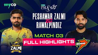 Full Match Highlights | Peshawar Zalmi VS Pindiz | Match 3 | On Myco