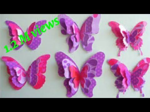How To Make Easy Beautiful Paper Butterflies For Wall Decorations