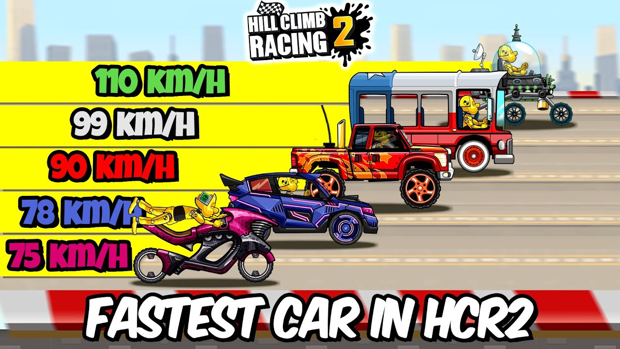 Carro Mais Rápido do Jogo, Hill Climb Racing 2