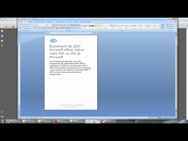 Suplemento Do Microsoft Office Salvar Como Pdf