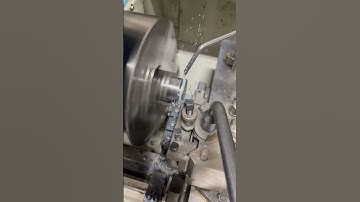 Parting off on the lathe!! #machining #engineering #lathe #partingoff #machinist #manualmachining