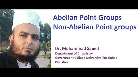 15. Abelian and non-abelian point groups