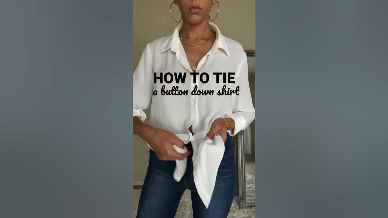 HOW TO TIE A BUTTON DOWN SHIRT #fashionhack 