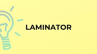 What is the meaning of the word LAMINATOR?
