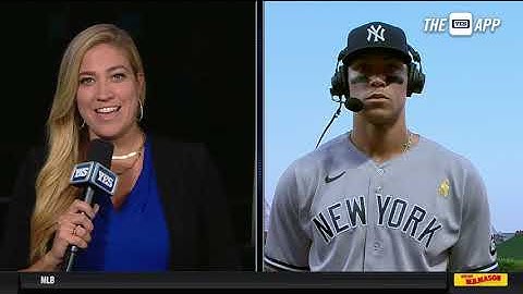 Aaron Judge reacts to Gerrit Cole