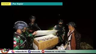 SATGAS PAMTAS RI-MALAYSIA YONIF 144/JY TA.2021/2022#Sweeping malam hari