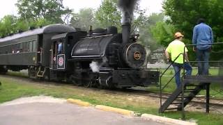 Lehigh Valley 126 steam train on the Whitewater Valley Railroad in Metamora