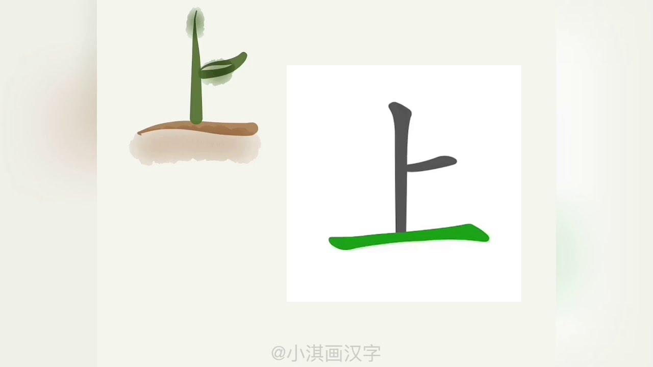 1分钟,一起画汉字:“上” - YouTube