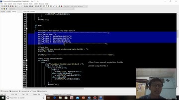 PROGRAM MATRIKS BAHASA C | MUHAMMAD RAFLY | 19081010018
