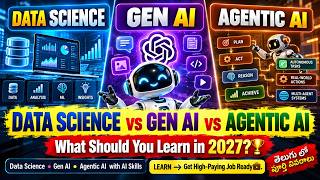 Data Science vs Gen AI vs Agentic AI | What Should You Learn in 2027 | Data Science Jobs | Naresh IT Guide