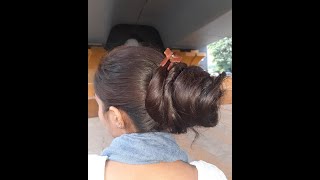 long hair bug bun