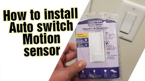 How to Install lutron auto motion switch
