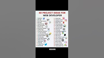 40 project ideas for web developer #webdevelopment #shorts #youtubeshorts #trending #coding #ytshort