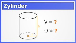 Zylinder - Volumen und Oberflächeninhalt berechnen | How to Mathe
