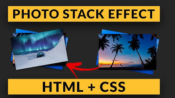 Photo Stack Effect Using HTML CSS - Easy Tutorial - Hindi