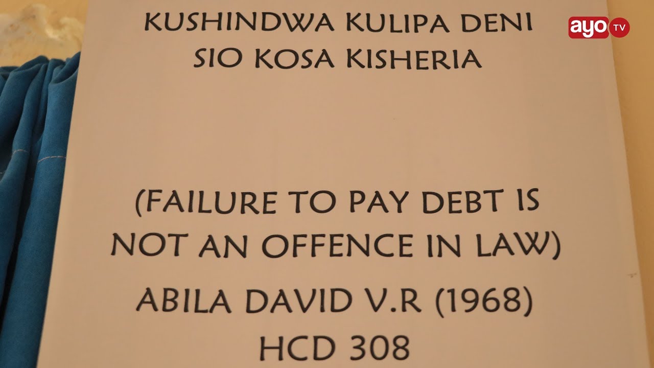 ''KUSHINDWA KULIPA DENI SIO KOSA KISHERIA, UKIMFUNGA UTAHUDUMIA WEWE'' WAKILI THOMAS MSASA