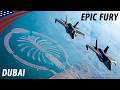 F-35s Over Dubai Palm Island – Fighter Jets & Bombers Aerial Refueling (Epic Fury)