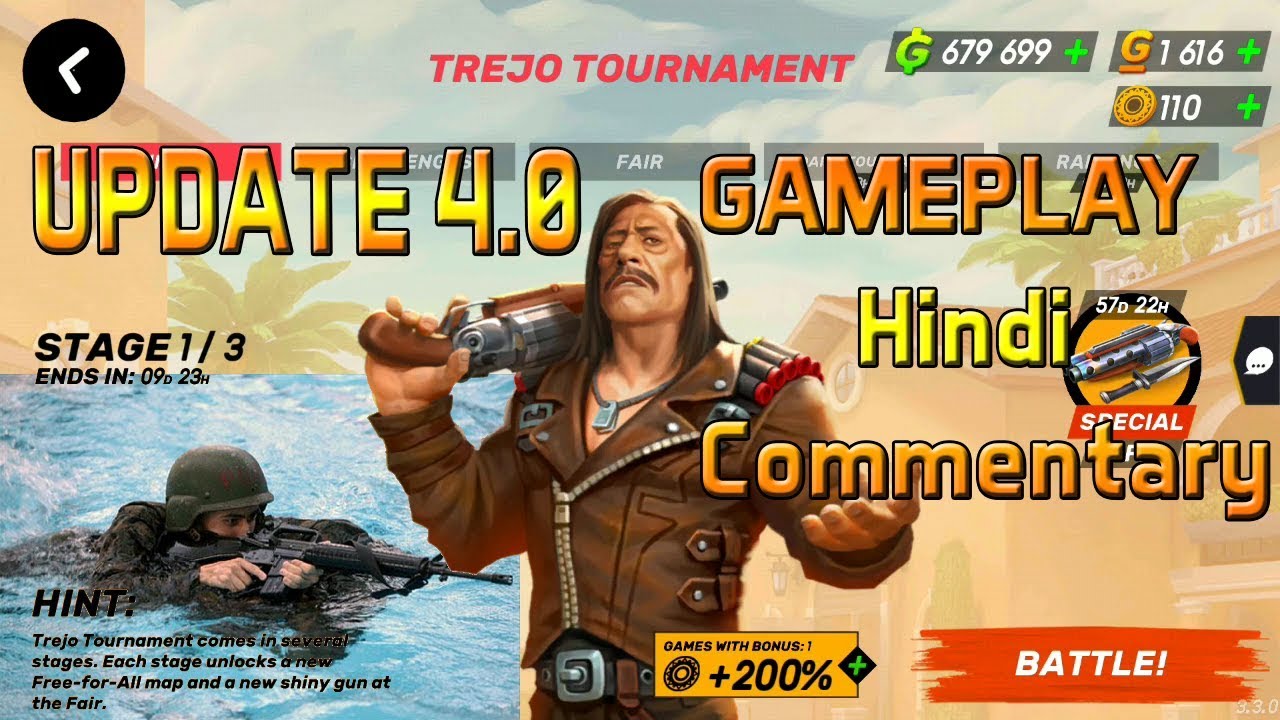 Update 4.0 Trejo Tournament Stage 1 Guns of Boom aNdroid / iOS Gameplay