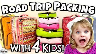 Packing for a FAMILY ROAD TRIP with FOUR KIDS  Packing and Car Organization HACKS