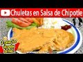 CHULETAS EN SALSA DE CHIPOTLE | Vicky Receta Facil