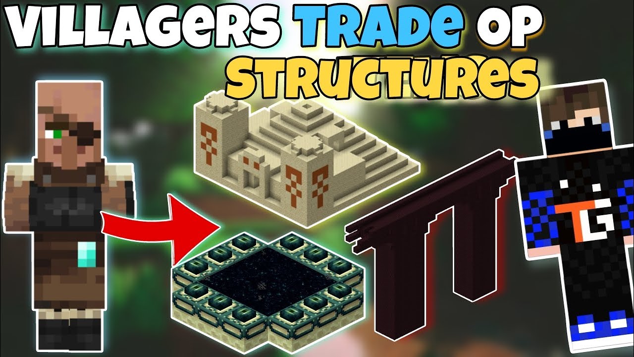 Minecraft PE But, Villagers Trade OP Structures YouTube
