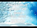 ♎ВЕСЫ. ЗИМА 2021-2022. ЗНАКОВЫЕ СОБЫТИЯ.