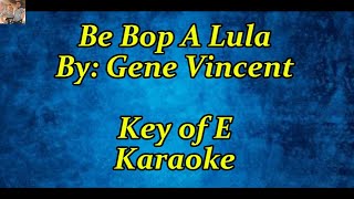 Be Bop A Lula - Gene Vincent (karaoke)